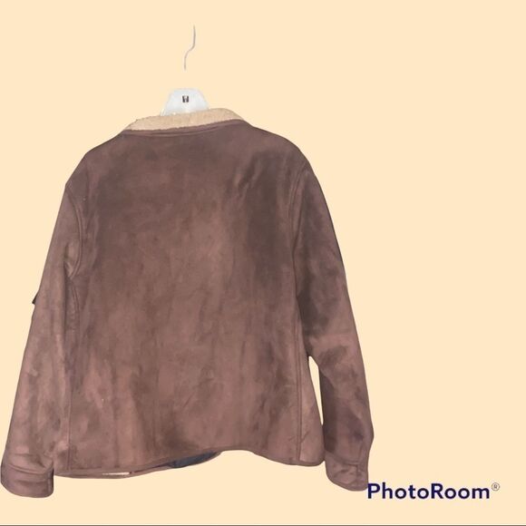 Woolrich FABULOUS Faux Suede Shearling Lined Button Up Jacket - Picture 2 of 12